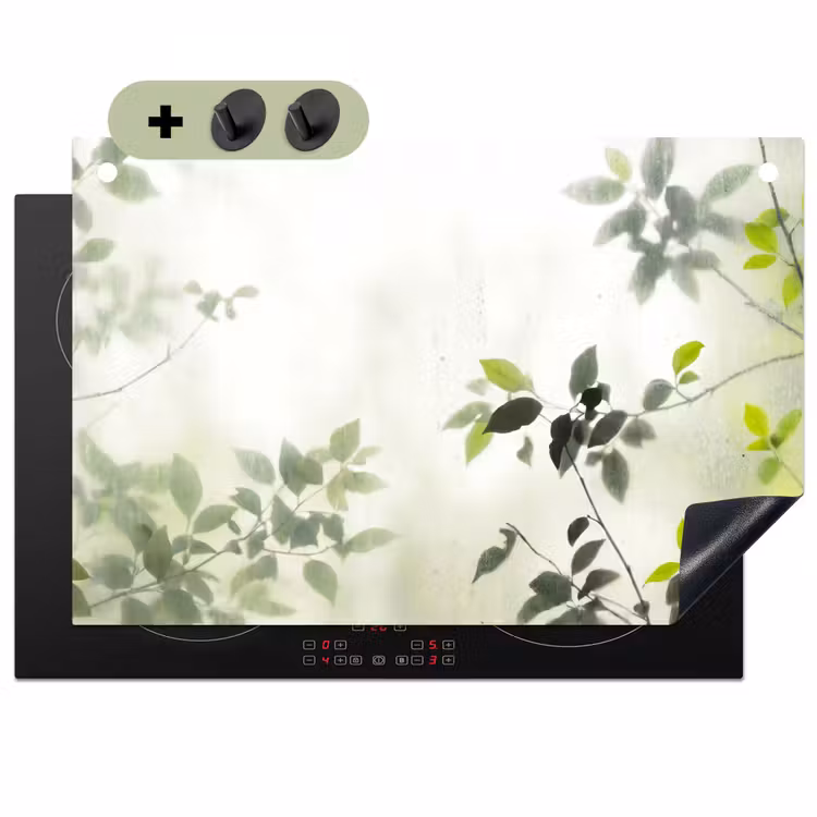 Blad - Schaduw - Natuur - Abstract - Groen Inductie beschemer met haakjes klein -3d