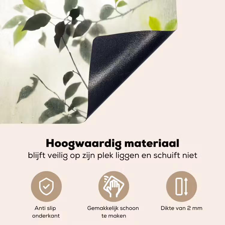 Blad - Schaduw - Natuur - Abstract - Groen Inductie beschemer met haakjes klein -ky-onderkant-nl