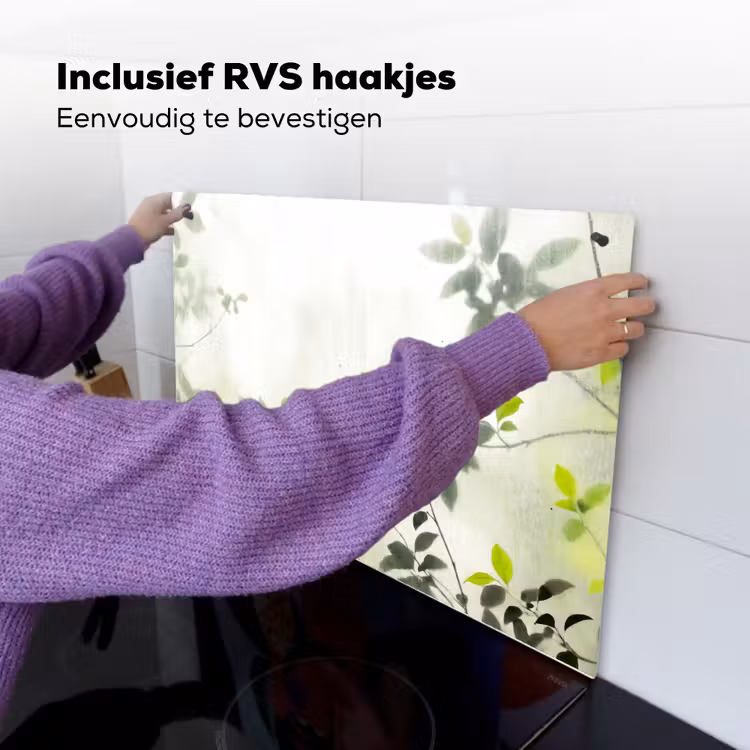 Blad - Schaduw - Natuur - Abstract - Groen Inductie beschemer met haakjes klein -ky-ophangen-nl