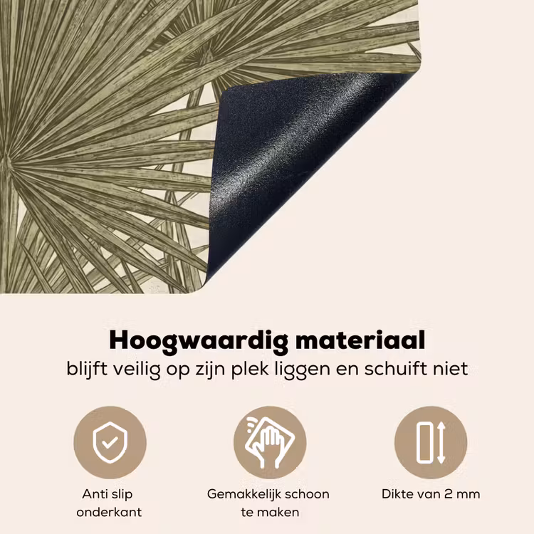 Blad - Tropisch - Patroon - Natuur - Groen Inductie beschemer met haakjes klein -ky-onderkant-nl