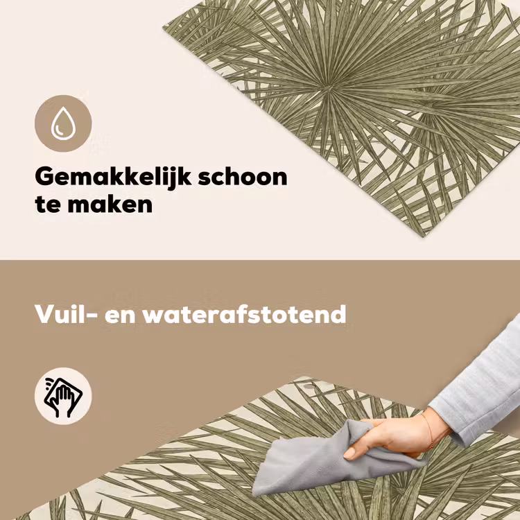 Blad - Tropisch - Patroon - Natuur - Groen Inductie beschemer met haakjes klein -ky-schoon-nl