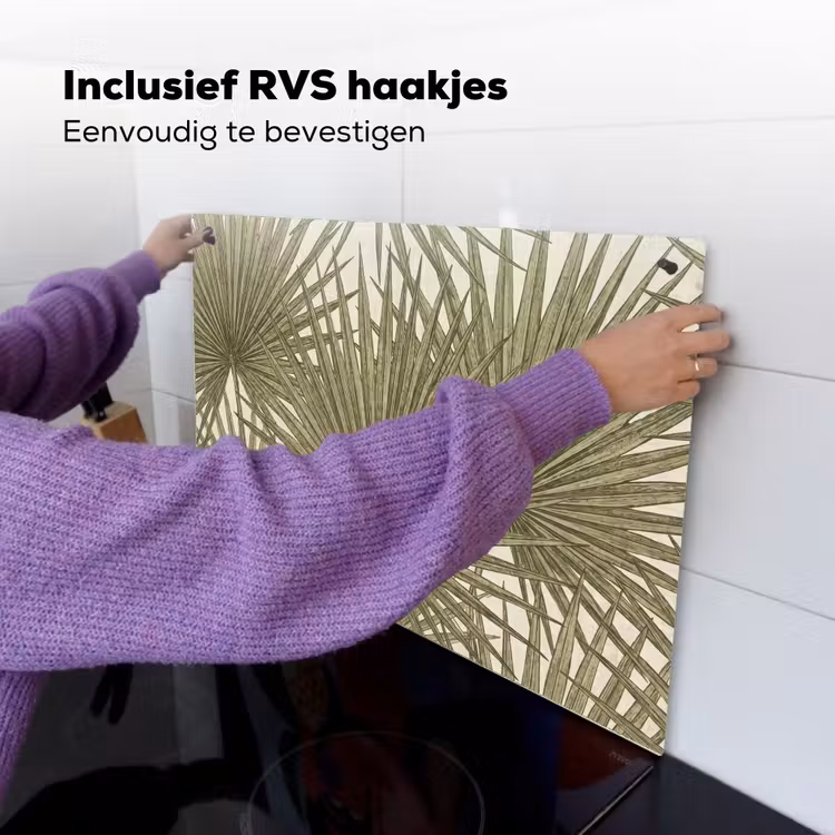 Blad - Tropisch - Patroon - Natuur - Groen Inductie beschemer met haakjes klein -ky-ophangen-nl