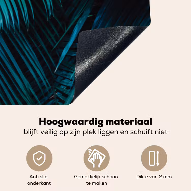 Bladeren - Tropisch - Jungle -  Natuur Inductie beschemer met haakjes klein -ky-onderkant-nl