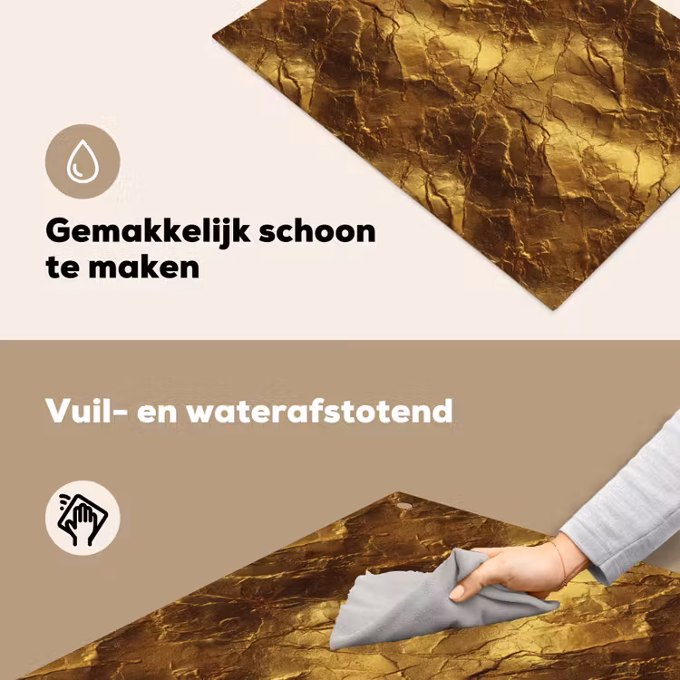 Bladgoud - Textuur - Goud Inductie beschemer met haakjes klein 777 -ky-schoon-nl