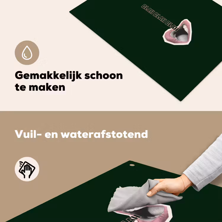 BLAH BLAH BLAH - Mond - Groen Inductie beschemer met haakjes klein -ky-schoon-nl