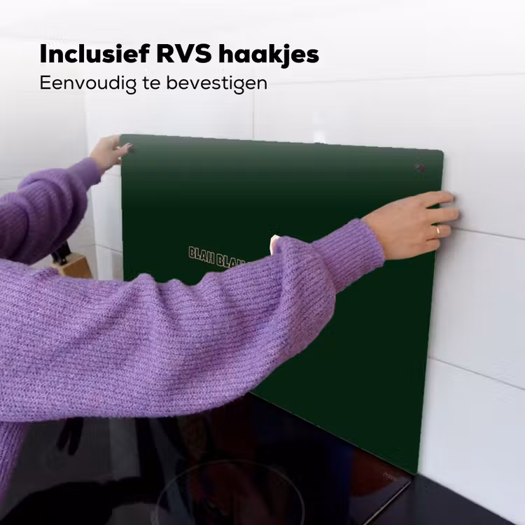 BLAH BLAH BLAH - Mond - Groen Inductie beschemer met haakjes klein -ky-ophangen-nl