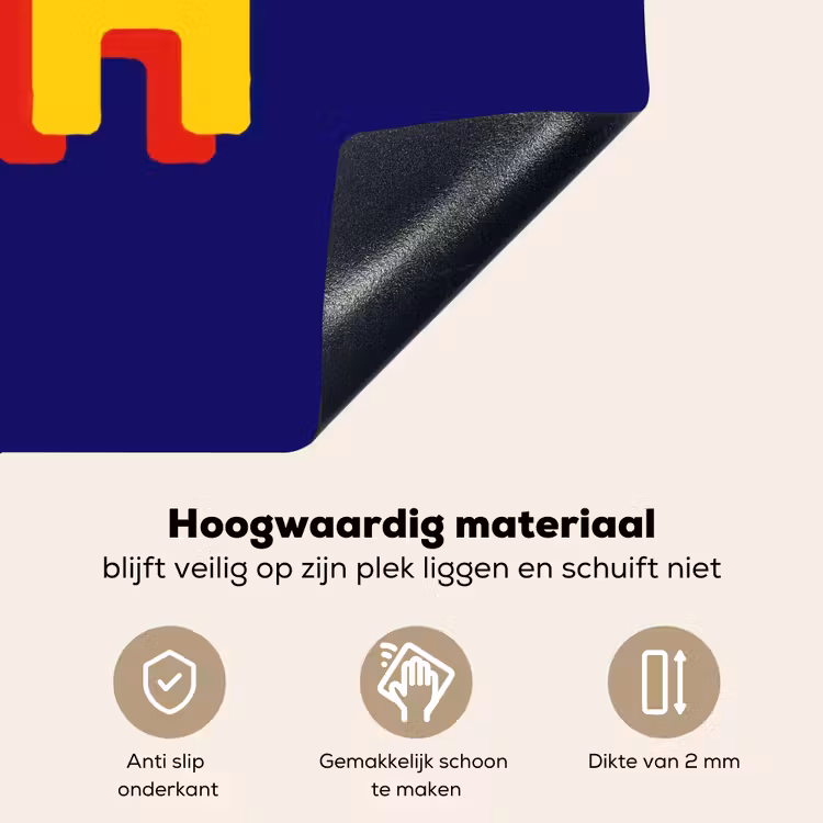 Blauw - Geel - OH - Schaduw Inductie beschemer met haakjes klein -ky-onderkant-nl