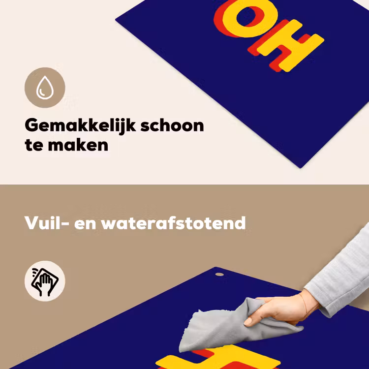 Blauw - Geel - OH - Schaduw Inductie beschemer met haakjes klein -ky-schoon-nl