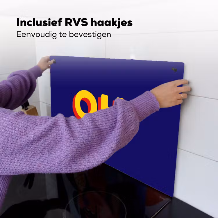 Blauw - Geel - OH - Schaduw Inductie beschemer met haakjes klein -ky-ophangen-nl