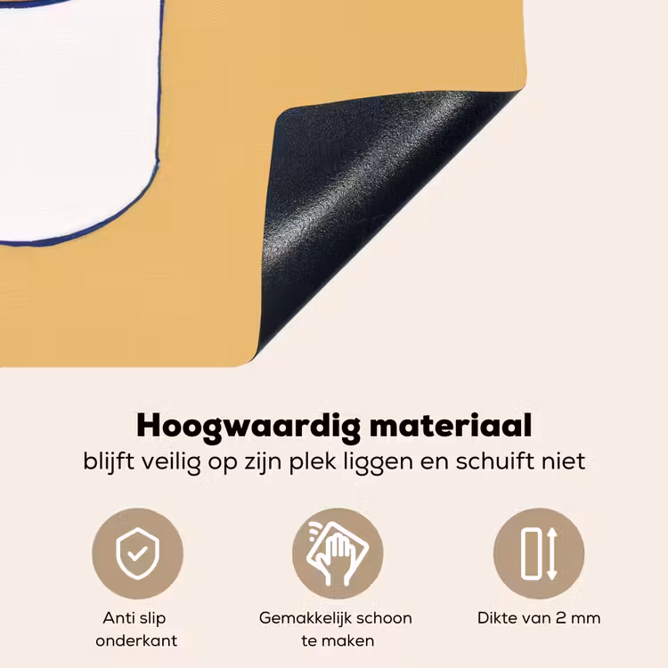 Blikje - Minimalistisch - Blauw - Illustratie Inductie beschemer met haakjes klein -ky-onderkant-nl