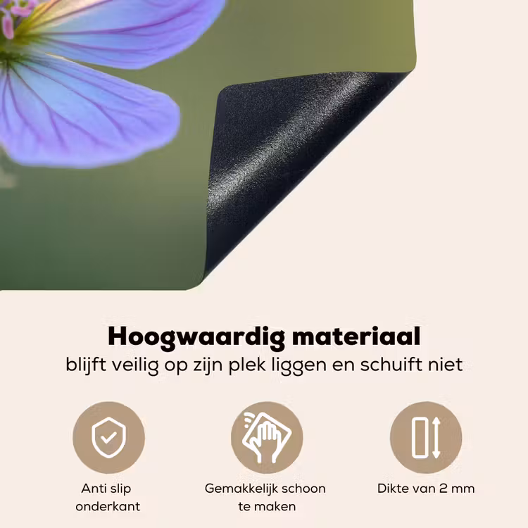 Bloem - Close up - Paars Inductie beschemer met haakjes klein -ky-onderkant-nl