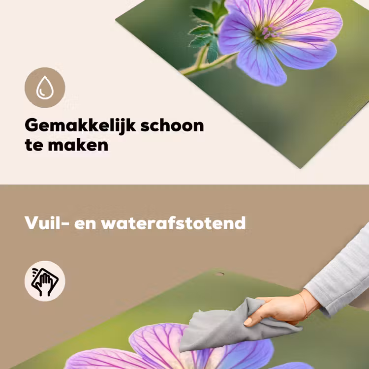 Bloem - Close up - Paars Inductie beschemer met haakjes klein -ky-schoon-nl