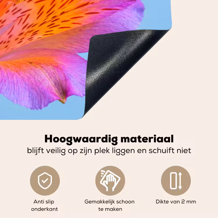 Bloem - Detail - Kleurrijk Inductie beschemer met haakjes klein -ky-onderkant-nl