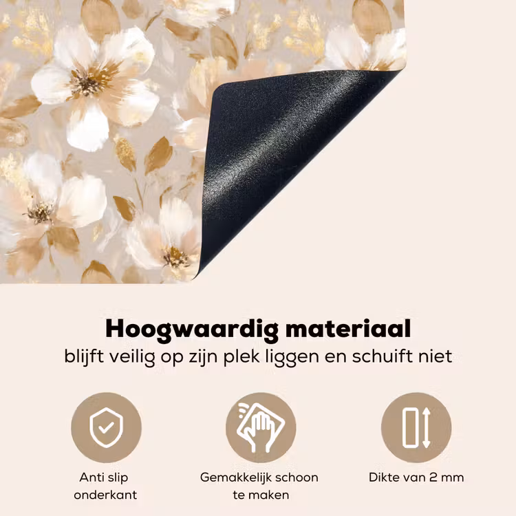 Bloemen - artistiek - Goud Inductie beschemer met haakjes klein 777 -ky-onderkant-nl