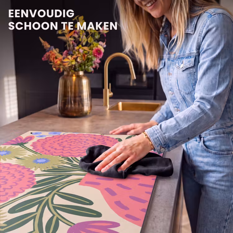 Bloemen - Boeket - Natuur - Abstract - Roze Inductie beschemer met haakjes klein -ky-schoon-nl