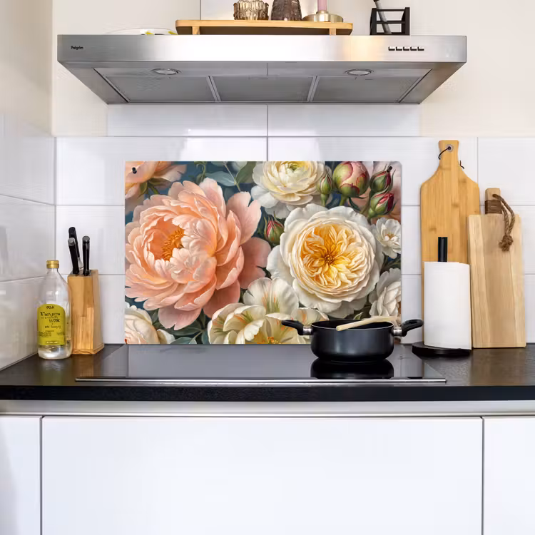 Bloemen - Boeket - Natuur - Klassiek - Kleurrijk Inductie beschemer met haakjes klein -sfeer2