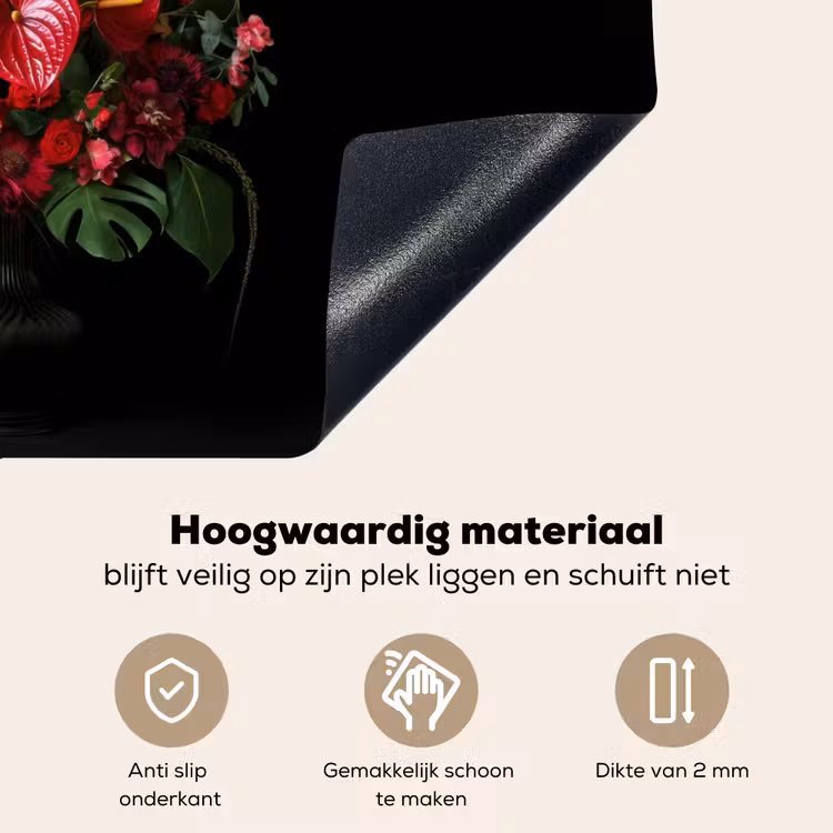 Bloemen - Boeket - Sierlijk Inductie beschemer met haakjes klein -ky-onderkant-nl