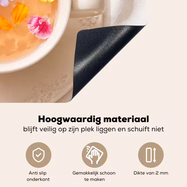 Bloemen - Kop - Natuur - Kleurrijk - Zomer Inductie beschemer met haakjes klein -ky-onderkant-nl