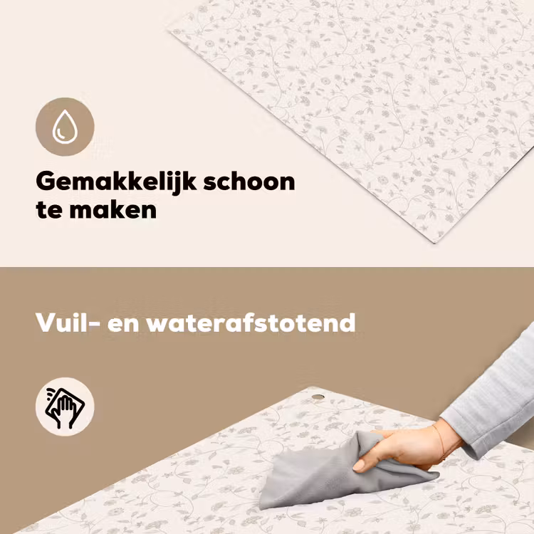 Bloemen - Motief - Zacht Inductie beschemer met haakjes klein 777 -ky-schoon-nl