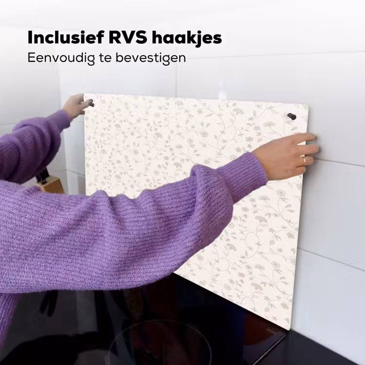Bloemen - Motief - Zacht Inductie beschemer met haakjes klein 777 -ky-ophangen-nl