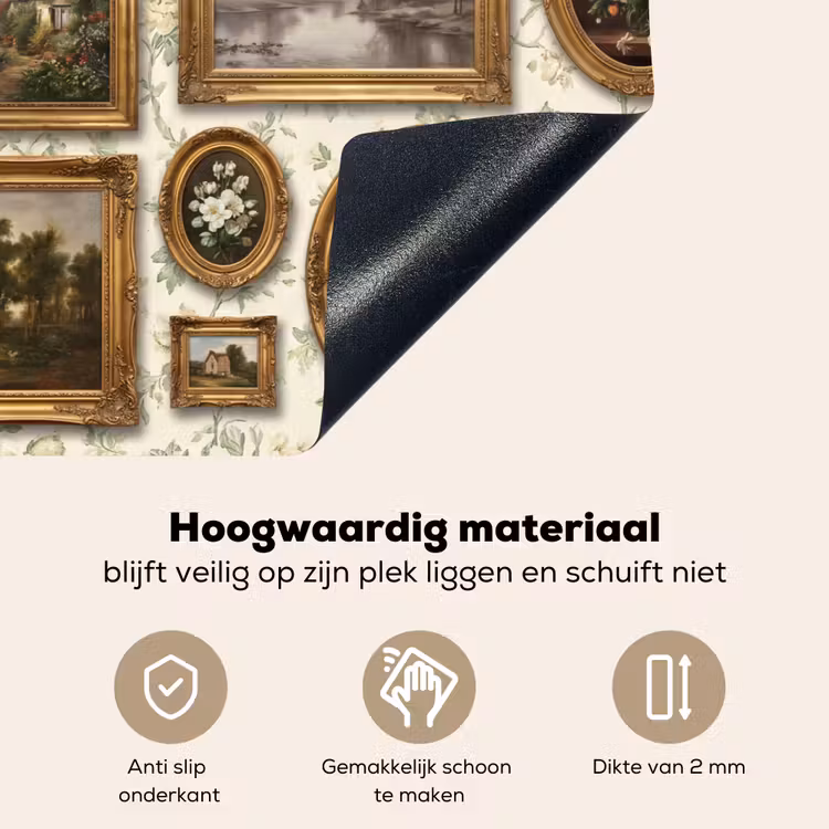 Bloemen - Roze - Stilleven - Klassiek Inductie beschemer met haakjes klein -ky-onderkant-nl
