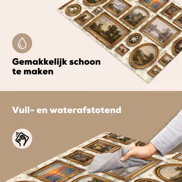 Bloemen - Roze - Stilleven - Klassiek Inductie beschemer met haakjes klein -ky-schoon-nl
