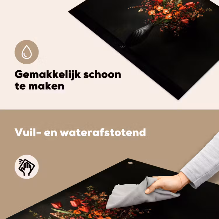 Bloemen - Takken - Boeket Inductie beschemer met haakjes klein -ky-schoon-nl