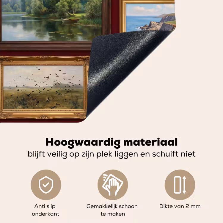 Bloemen - Vaas - Klassiek - Kunst - Rood Inductie beschemer met haakjes klein -ky-onderkant-nl
