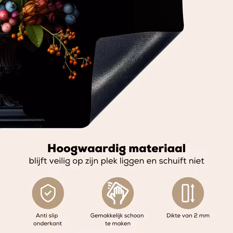 Bloemen - Vrolijk - Vaas Inductie beschemer met haakjes klein -ky-onderkant-nl