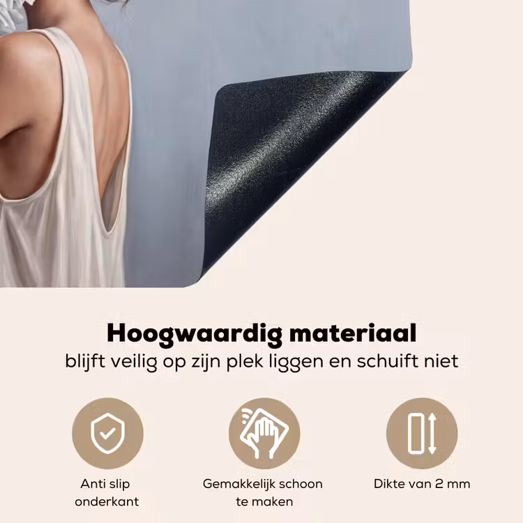 Bloemen - Vrouw - Wit Inductie beschemer met haakjes klein -ky-onderkant-nl