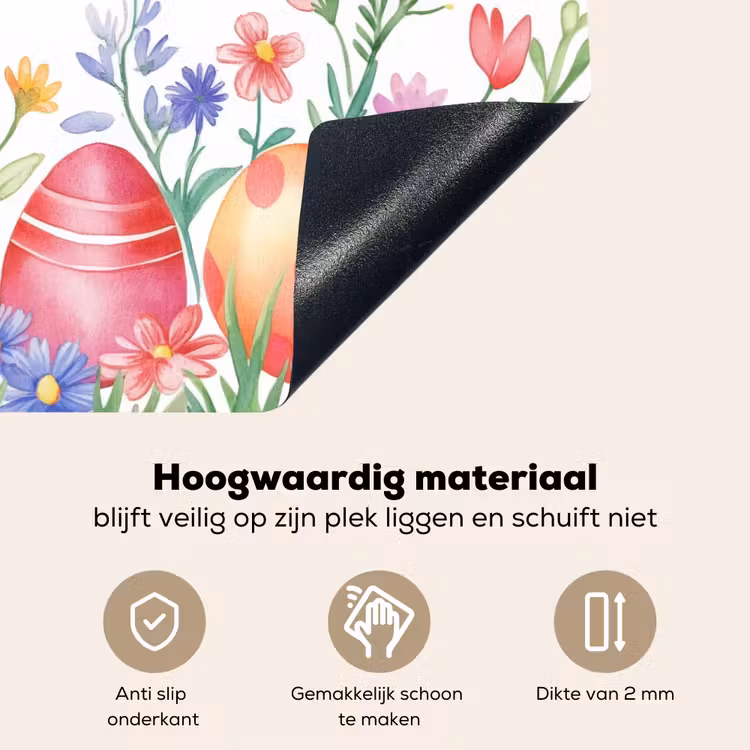 Bloementuin - Kleurrijk - Eieren Inductie beschemer met haakjes klein -ky-onderkant-nl