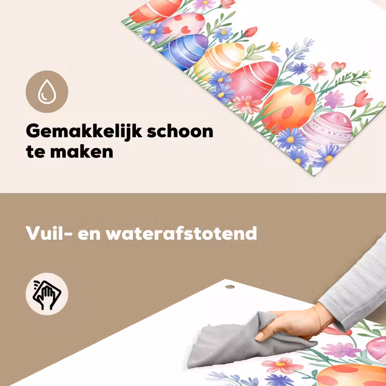 Bloementuin - Kleurrijk - Eieren Inductie beschemer met haakjes klein -ky-schoon-nl