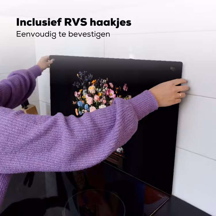 Bloemenvaas - Hout - Bloemen - Boeket Inductie beschemer met haakjes klein -ky-ophangen-nl