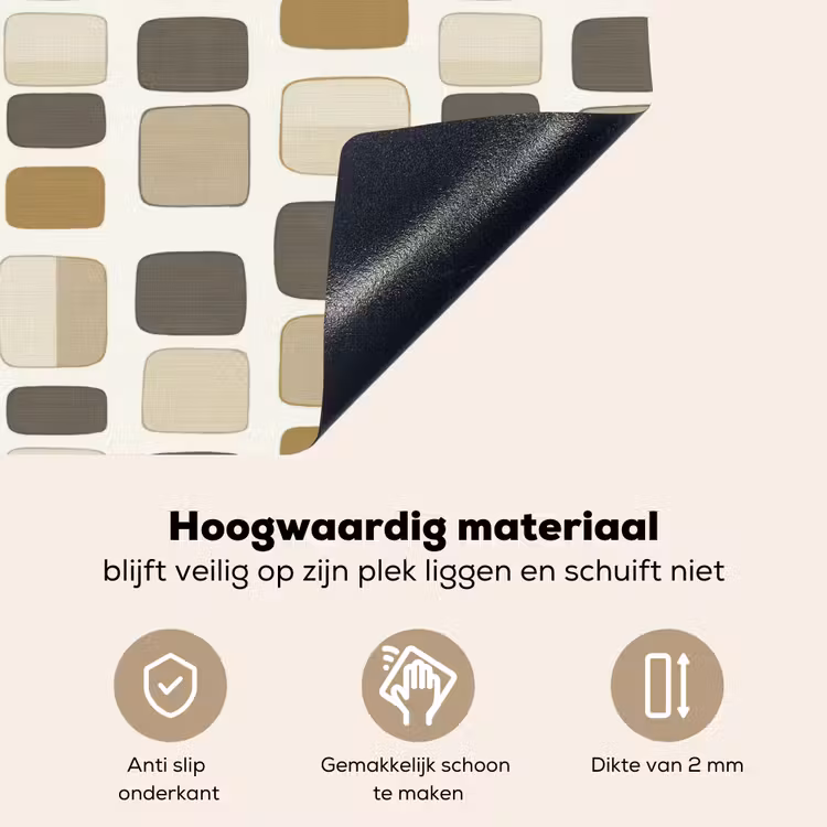 Blokken - Vintage - Grijs Inductie beschemer met haakjes klein 777 -ky-onderkant-nl