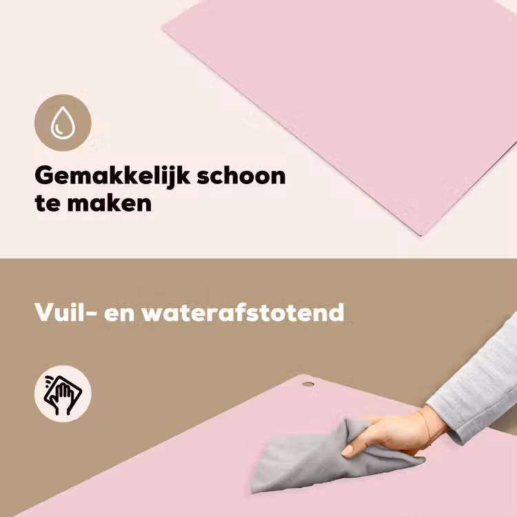 Blush - Pink - Roze Inductie beschemer met haakjes klein 777 -ky-schoon-nl