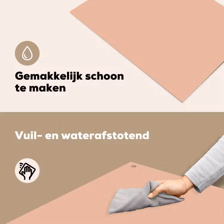 Blush - Terracotta - Nude Inductie beschemer met haakjes klein 777 -ky-schoon-nl