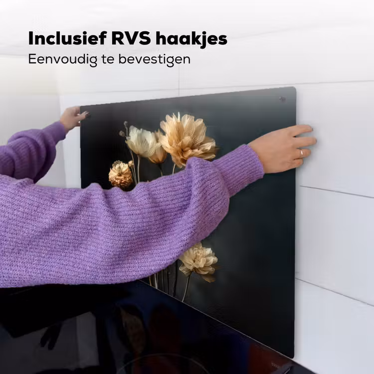 Boeket - Bloemen - Licht - Zwart Inductie beschemer met haakjes middel -ky-ophangen-nl