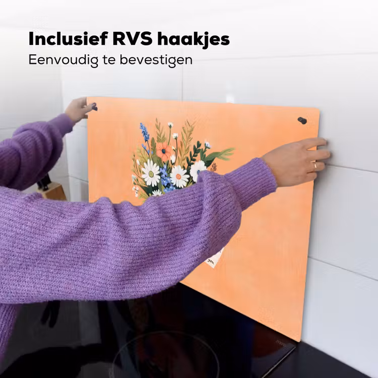 Boeket - Strikje - Quote Inductie beschemer met haakjes klein -ky-ophangen-nl