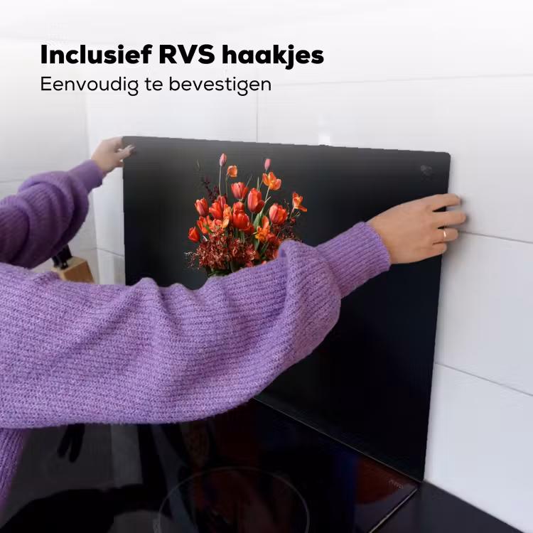 Boeket - Tulpen - Vaas - Rood Inductie beschemer met haakjes klein -ky-ophangen-nl