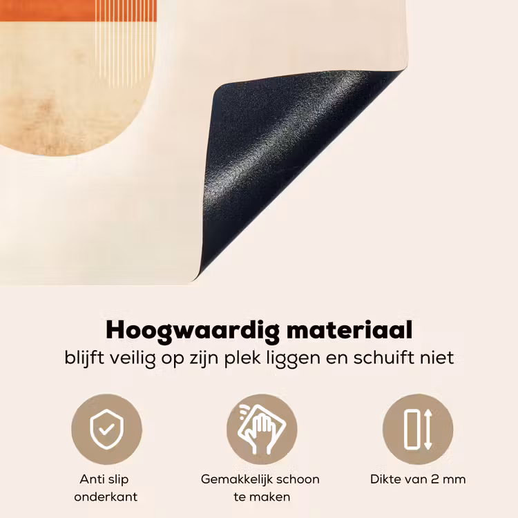 Bogen - Beige - Vormen Inductie beschemer met haakjes klein -ky-onderkant-nl