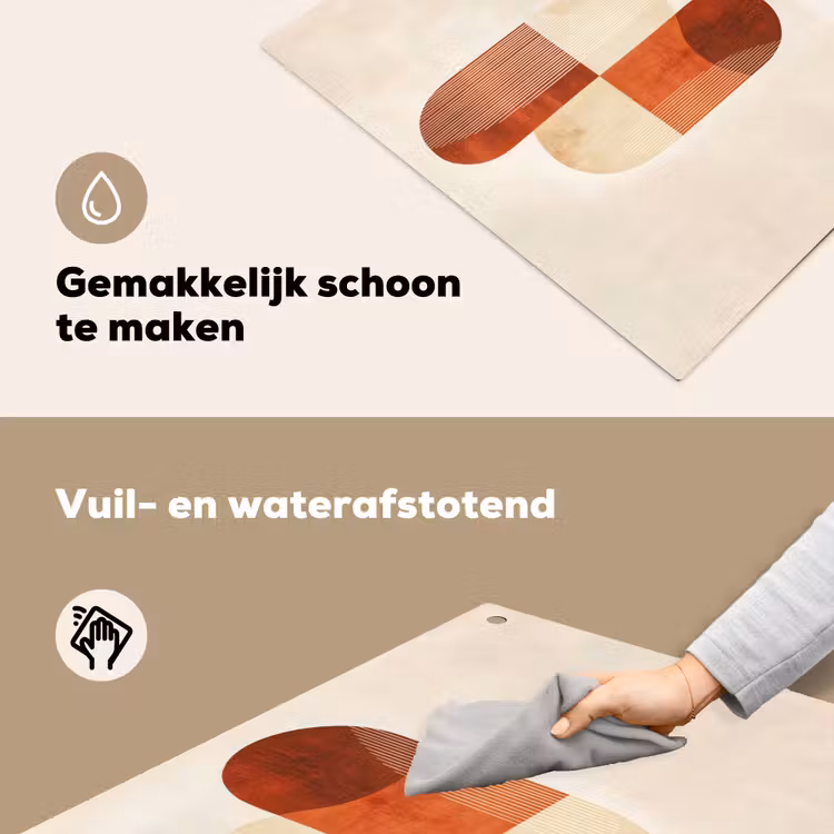 Bogen - Beige - Vormen Inductie beschemer met haakjes klein -ky-schoon-nl
