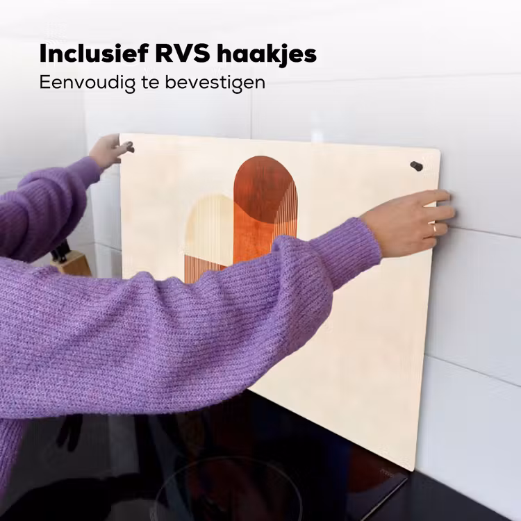 Bogen - Beige - Vormen Inductie beschemer met haakjes klein -ky-ophangen-nl