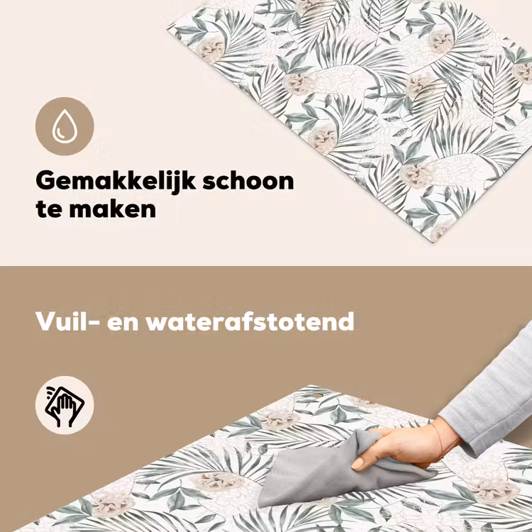 Bohemian - Bladeren - Bloemen - Tropisch Inductie beschemer met haakjes klein -ky-schoon-nl