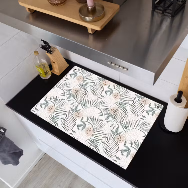 Bohemian - Bloemen - Bladeren - Jungle - Tropical Inductie beschemer met haakjes klein -sfeer1