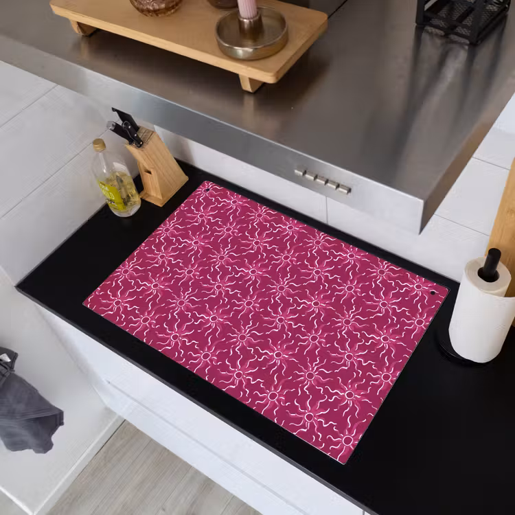 Bohemian - Zon - Magenta Inductie beschemer met haakjes klein 777 -sfeer1