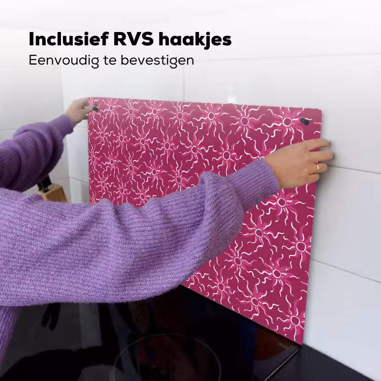 Bohemian - Zon - Magenta Inductie beschemer met haakjes klein 777 -ky-ophangen-nl