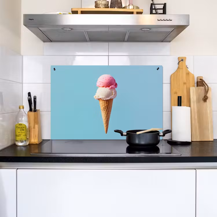 Bolletjes - Schepijs - Hoorntje - Blauw Inductie beschemer met haakjes klein -sfeer2