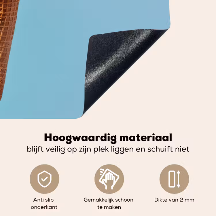Bolletjes - Schepijs - Hoorntje - Blauw Inductie beschemer met haakjes klein -ky-onderkant-nl