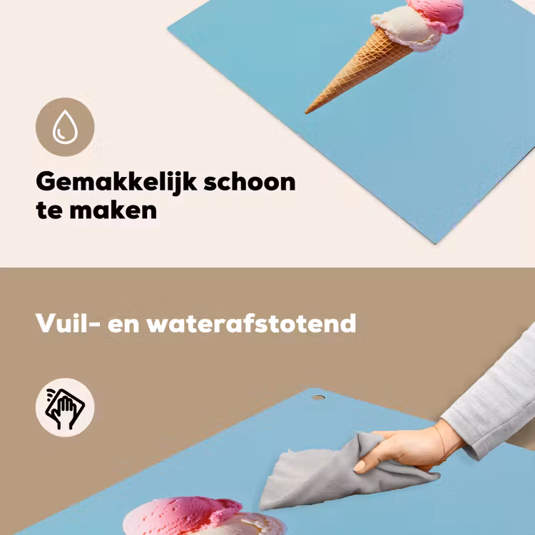 Bolletjes - Schepijs - Hoorntje - Blauw Inductie beschemer met haakjes klein -ky-schoon-nl
