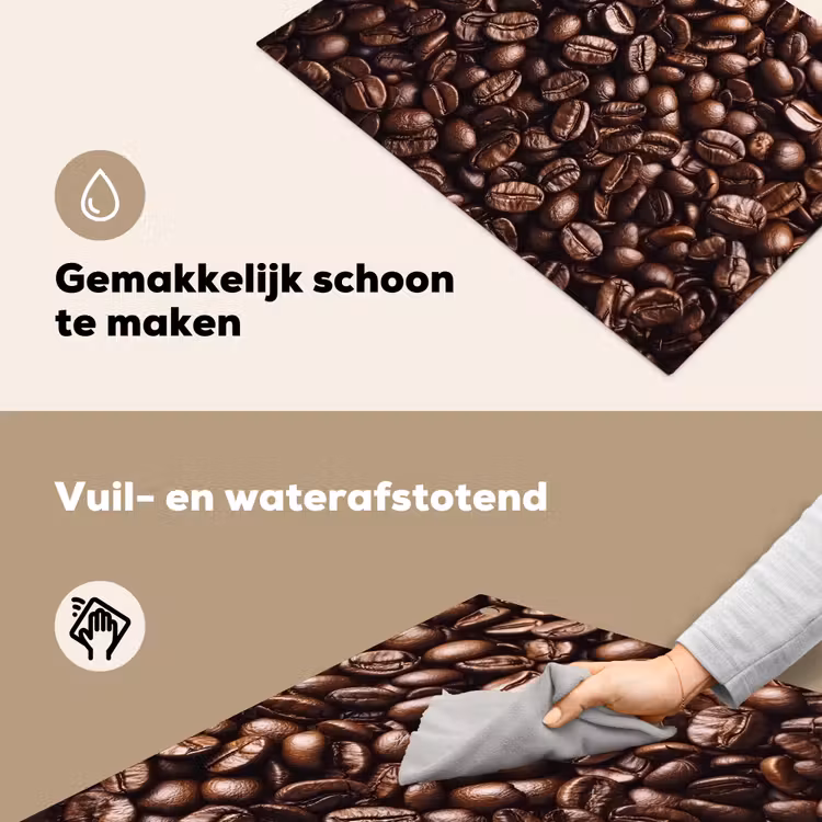 Bonen - Close-up - Donkerbruin Inductie beschemer met haakjes klein -ky-schoon-nl